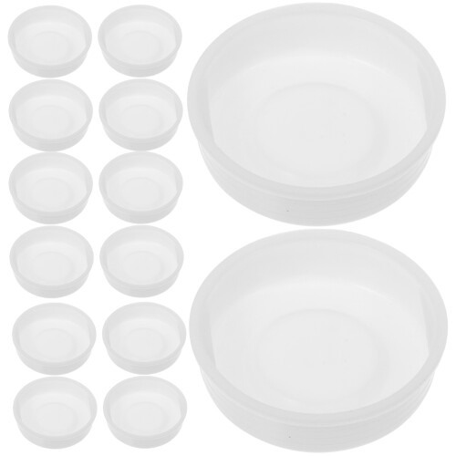 20St Ronde Plastic Eindkap Voor Brievenbus, Wit, Stevig En