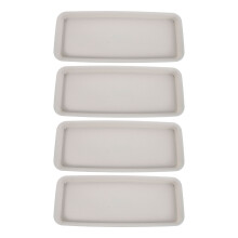 4St Resin Plantenpot Schalen Drip Tray Rechthoekig Duurzaam