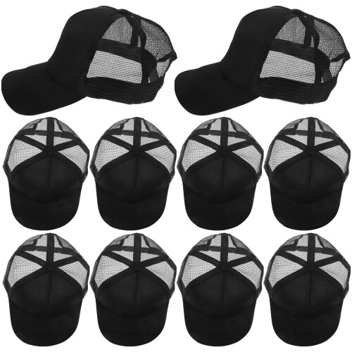 Zwarte white Baseball Caps Met Mesh Outdoor Activiteiten