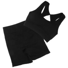 1Set Atletische Workout Set Dames Zwart Stretchy Nylon Gym Kleding Kit