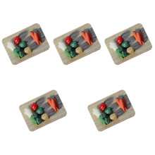 5Pièces Mini Planche Éducative Bois Assortie Décor Maison
