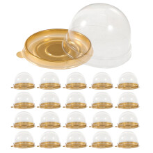 30Pièces Boîtes Snack Dorées Pour Pâtisseries Œuf En Pet