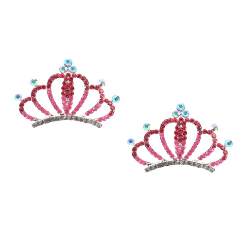 2Pièces Couronne Enfant Rose Élégant Pour Soirée