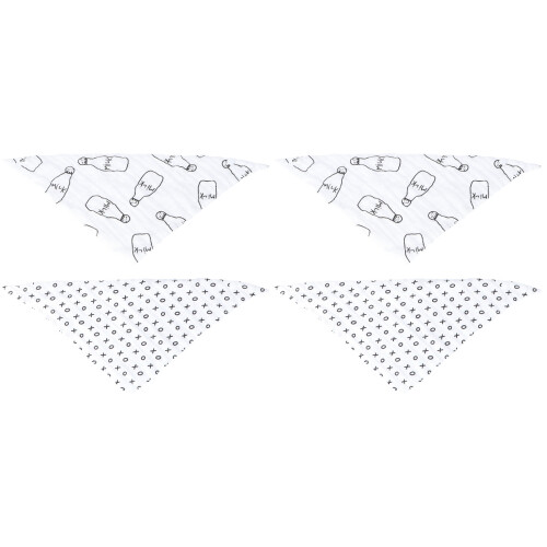 4Pièces Lingettes Noir Respirant Robuste