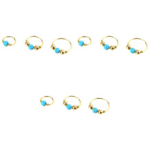 9Pièces Nostril En Métal Poli Multicolores Élégantes