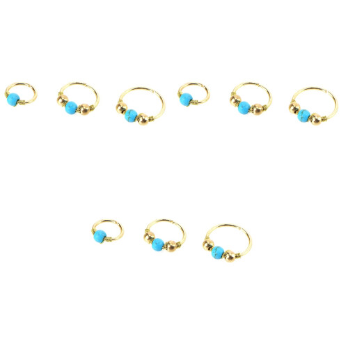 9Pièces Nostril En Métal Poli Multicolores Élégantes