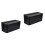 2Pièces Boîte Rangement Noir Plastique Rigide Pour Câbles Et 1