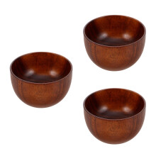 3Pièces Bols En Bois Assortis Bol Pour Fruits Snacks