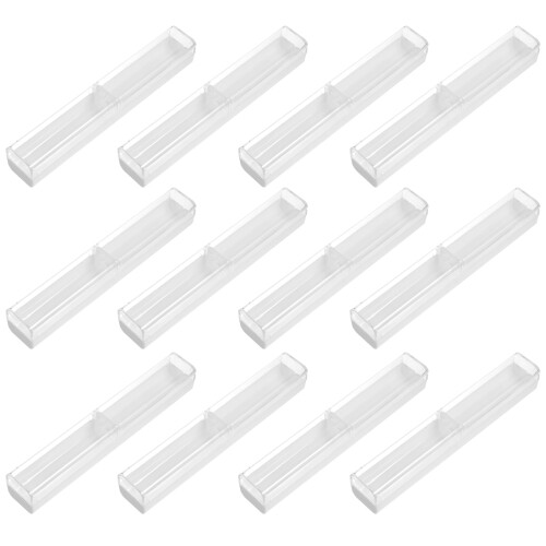 12Pièces Cadeau Stylo Plastique Résistants Boîtes Blanches