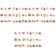 72Pièces Embellissements Gâteaux Anniversaire Noël Carton Coloré