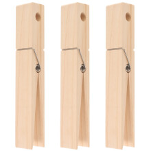 3Pièces Support Mural En Bois Khaki Pour Serviettes Style Campagne