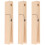 3Pièces Support Mural En Bois Khaki Pour Serviettes Style Campagne 1
