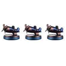 3Pièces Diffuseur Huile Auto Bleu Avion Design Solaire Décor Raffiné