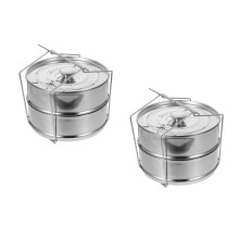 2Pièces Paniers Pour Cuisson, Poignées Argent
