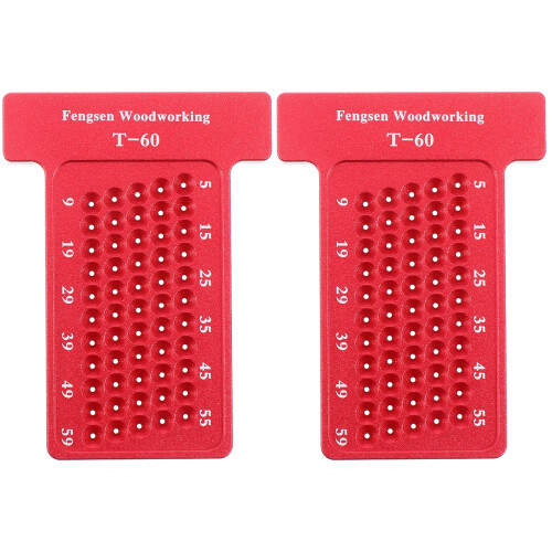 2Pièces Règle De Menuiserie Rouge T Type Pour Marquage Exact
