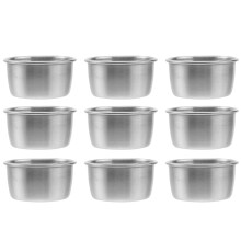 27Pièces Assiettes Apéritives En Acier Inoxydable Argentées Pour Dip