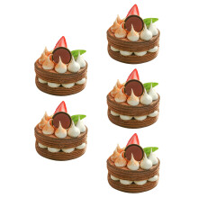 5Pièces Ornement Gâteau Faux Café Pour Décor