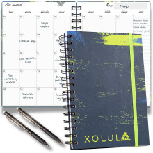 Cuaderno Bloc Planificador Calendario A5 Organizador 3 en 1 Elegante — cuaderno inteligente, cuaderno reutilizable