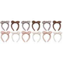 12Pièces Cerceaux Colorés En Tissu Doux Pour Filles Décoratifs