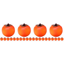24Pièces Fruits Artificiels Réalistes Décor Orange Résine
