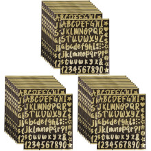Stickers Numéros Réfléchissants Dorés Pour Usage Extérieur