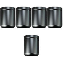 5Pièces Boîte Hermétique Noire Aluminium Rangement Médicaments