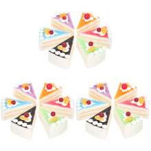 18Pièces Modèles De Gâteau Faux Pour Décor Couleurs Variées