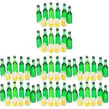 8Ensembles Accessoires Miniatures Bouteilles Bières Résine