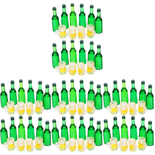 8Ensembles Accessoires Miniatures Bouteilles Bières Résine