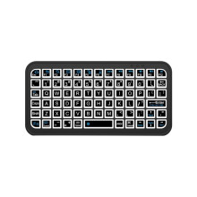 Wireless  5.2 Keyboard 5inch Keycups 7 Color Backlit Keyboard Rechargeable Keyboard for PC Android TV Box