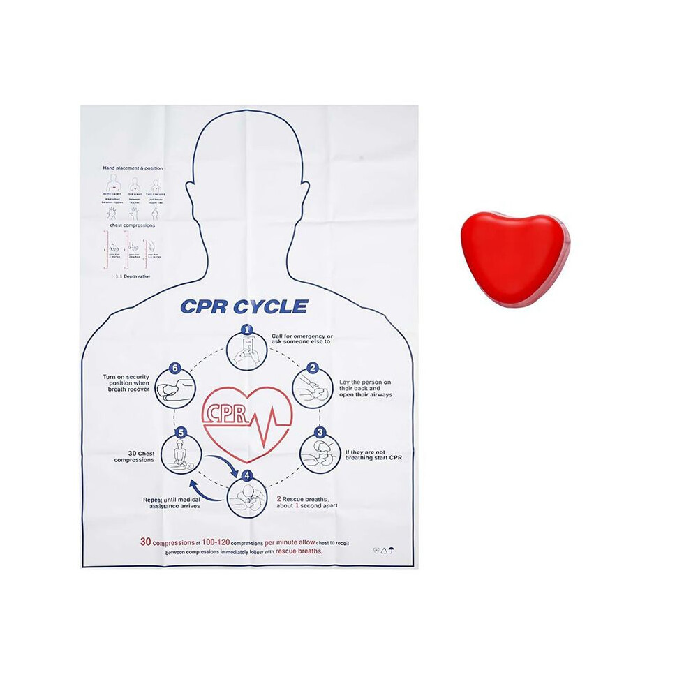 Tlily Cpr-Training Model,Cpr-Saver Training Kit,Cpr Compression First-Aid Training Tool,Hands Only Cpr-Trainer