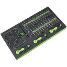 Sealey S01275 Siegen Specialised Bit Set & Folding Hex Keys with Tool Tray 170pc