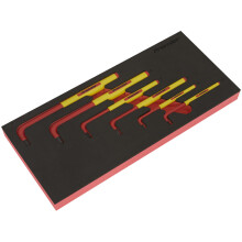 Sealey TBTE05 Premier Hex Key Set with Tool Tray 6pc - VDE Approved