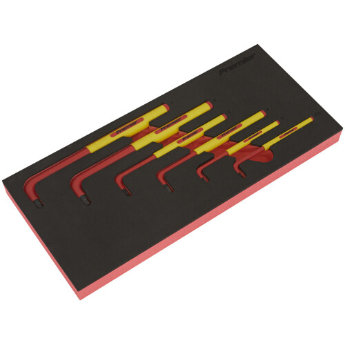 Sealey Sealey TBTE05 Premier Hex Key Set with Tool Tray 6pc - VDE Approved