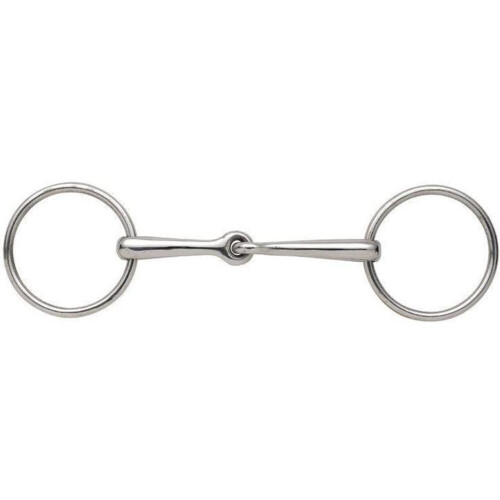 (5in, Silver) Shires Jointed Horse Loose Ring Snaffle Bit