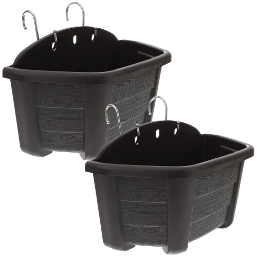4Ensembles Pot Suspendu Café Métal Pour Fleurs, Support Mural Pratique