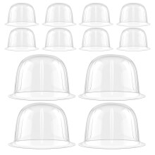 Raindrops Duidelijk Hoedenstandaard Ronde Bovenkant Plastic 12-Pack