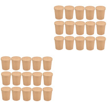 50Ensembles Boîtes Fast Food Khaki Pour Stockage Fruits Desserts