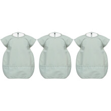 3Pièces Bavoirs Bébé Vert Étanches Pour Repas