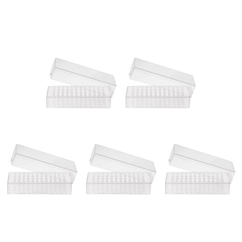 5Pièces Coffret Transparent Pour Têtes De Meulage Embouts