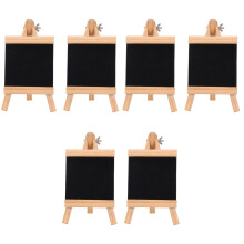 6Pièces Tableau Message Noir En Bois Pour Usage