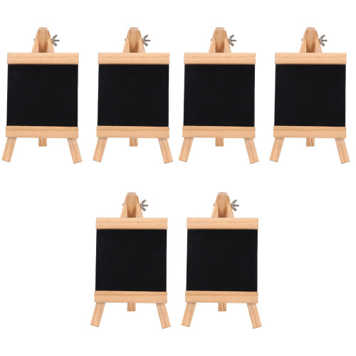 6Pièces Tableau Message Noir En Bois Pour Usage