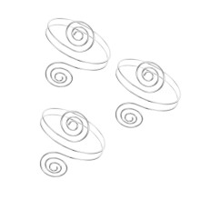 3Pièces Bracelet Métal Argenté Femme Accessoire Durable Et