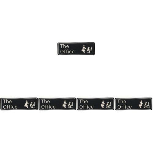 5Pièces Signes Autocollants Noir Pour Porte