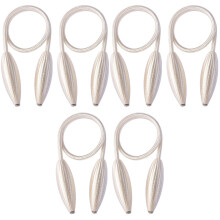 6Pièces Pinces À Rideaux Beige Décoratives