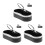 3Pièces Support Double Boissons Plastique Noir Pour Siège Arrière 1