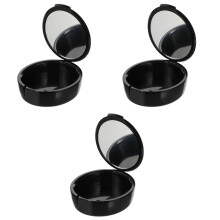 3Pièces Étui Noir Pour Dentier Support Protection Longue