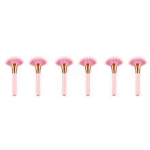 6Pièces Ensemble Pinceaux Cosmétiques Rose Chute Facile À