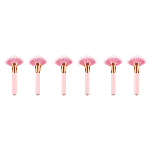 6Pièces Ensemble Pinceaux Cosmétiques Rose Chute Facile À