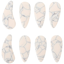 16Pièces Ongles Guzheng Blancs Arrondis Confort Et Qualité